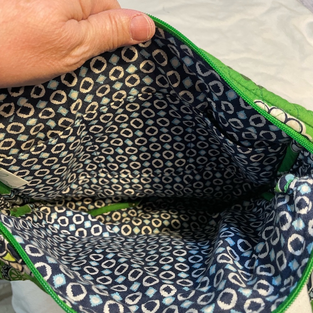 Vera Bradley Green and Blue Patterned Crossbody Bag - Picture 7 of 11